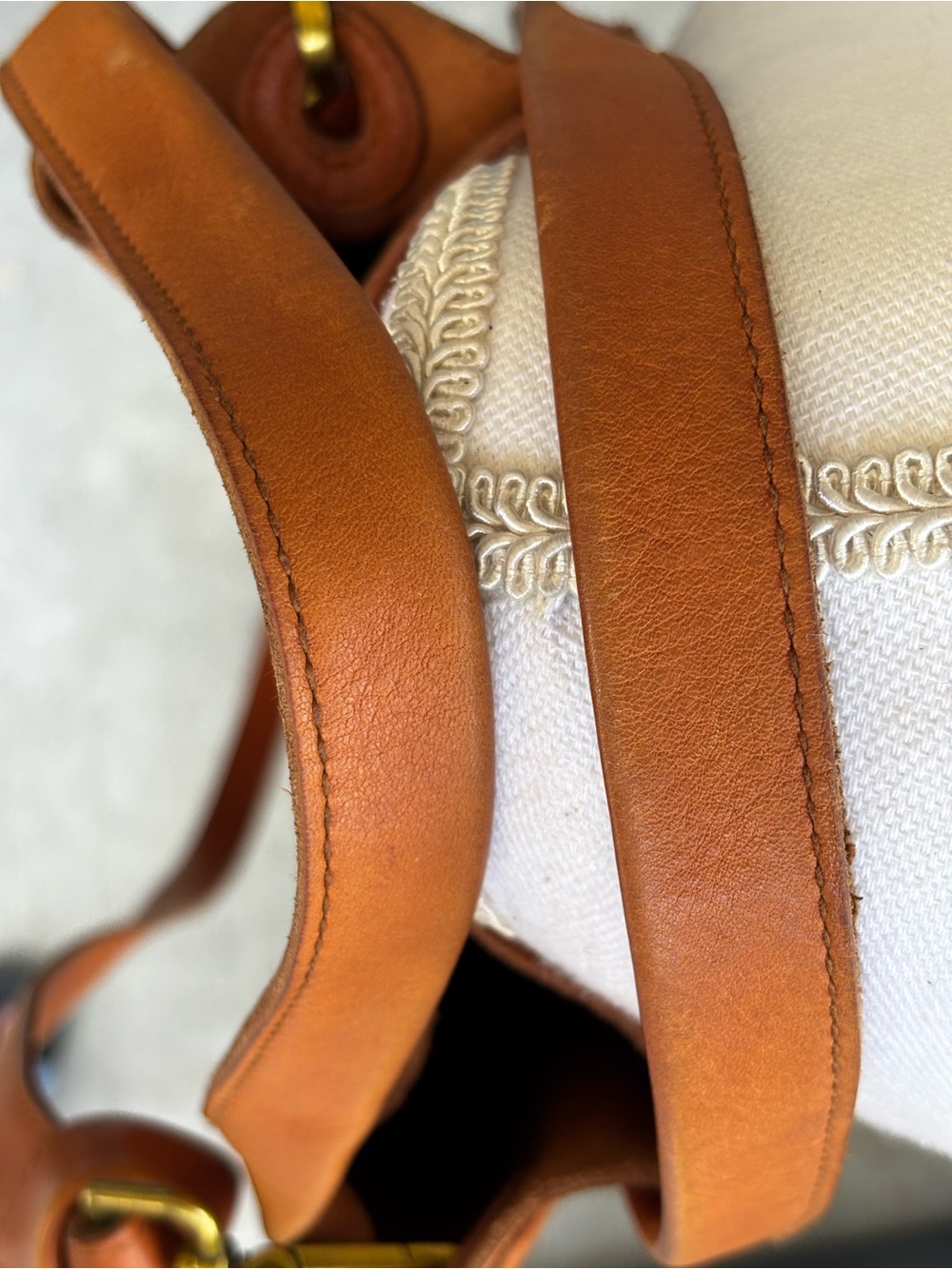 Madewell Sydney Smooth Luxe Leather Crossbody Bag Burnished Caramel - Picture 9 of 15